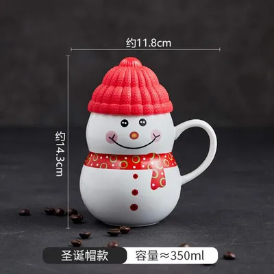 Ceramic Snowman Coffee Mug with Cover Ceramic Snowman Coffee Mug with Cover