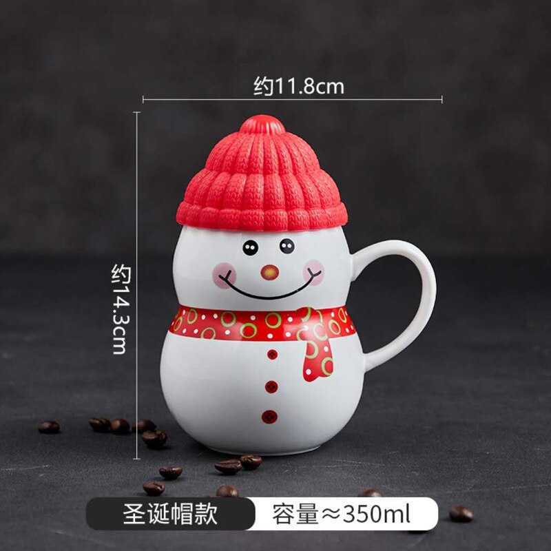 Ceramic Snowman Coffee Mug with Cover Ceramic Snowman Coffee Mug with Cover
