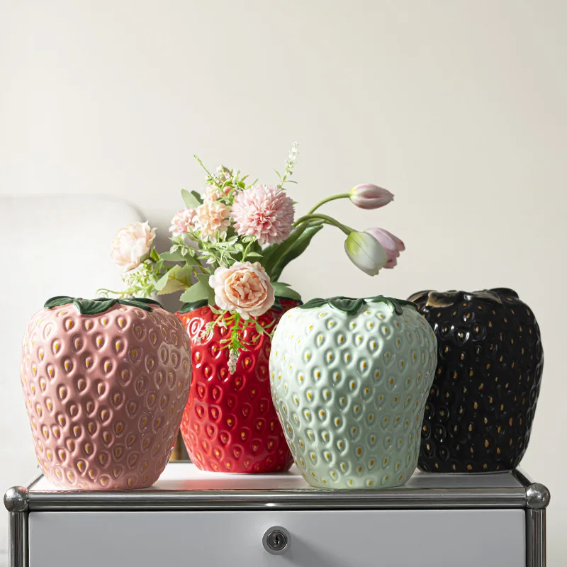 Ceramic Strawberry Flower Vase Ceramic Strawberry Flower Vase