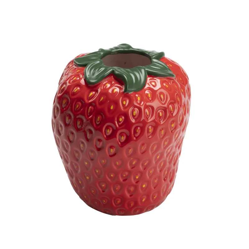Ceramic Strawberry Flower Vase Ceramic Strawberry Flower Vase
