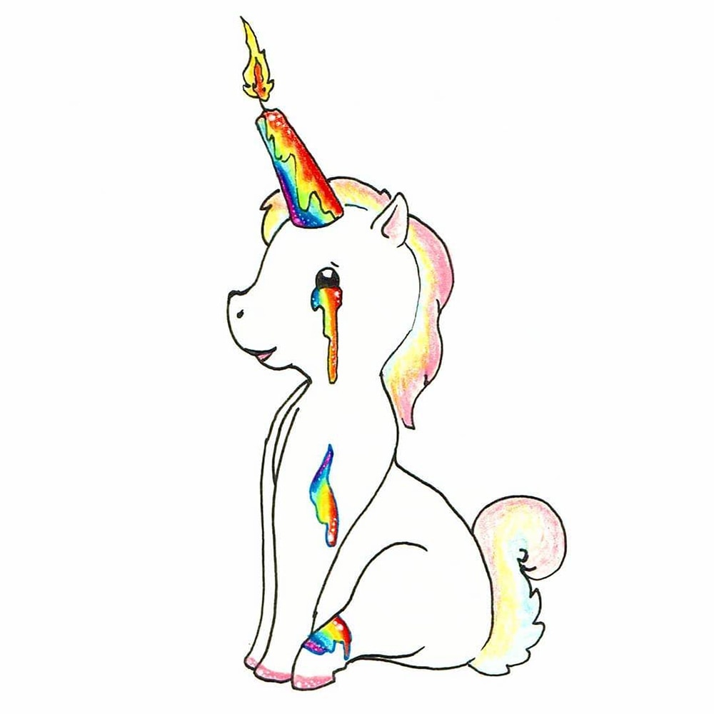 Ceramic Unicorn Crying Candle Holder Ceramic Unicorn Crying Candle Holder