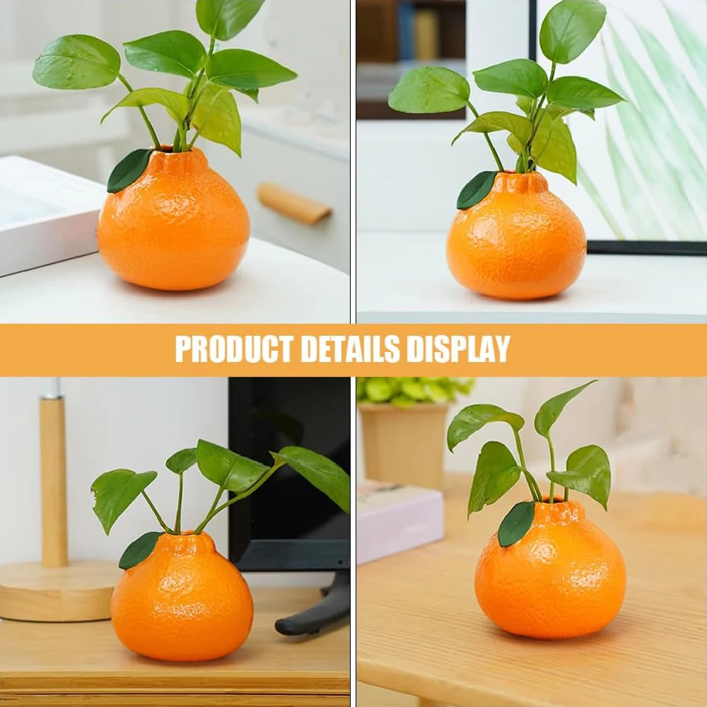 Ceramic Vase, Orange Vase for Home Decor,Decorative Vase Fruit Shape Vase Tabletop Decorative Vase Table Centerpieces Ceramic Vase, Orange Vase for Home Decor,Decorative Vase Fruit Shape Vase Tabletop Decorative Vase Table Centerpieces