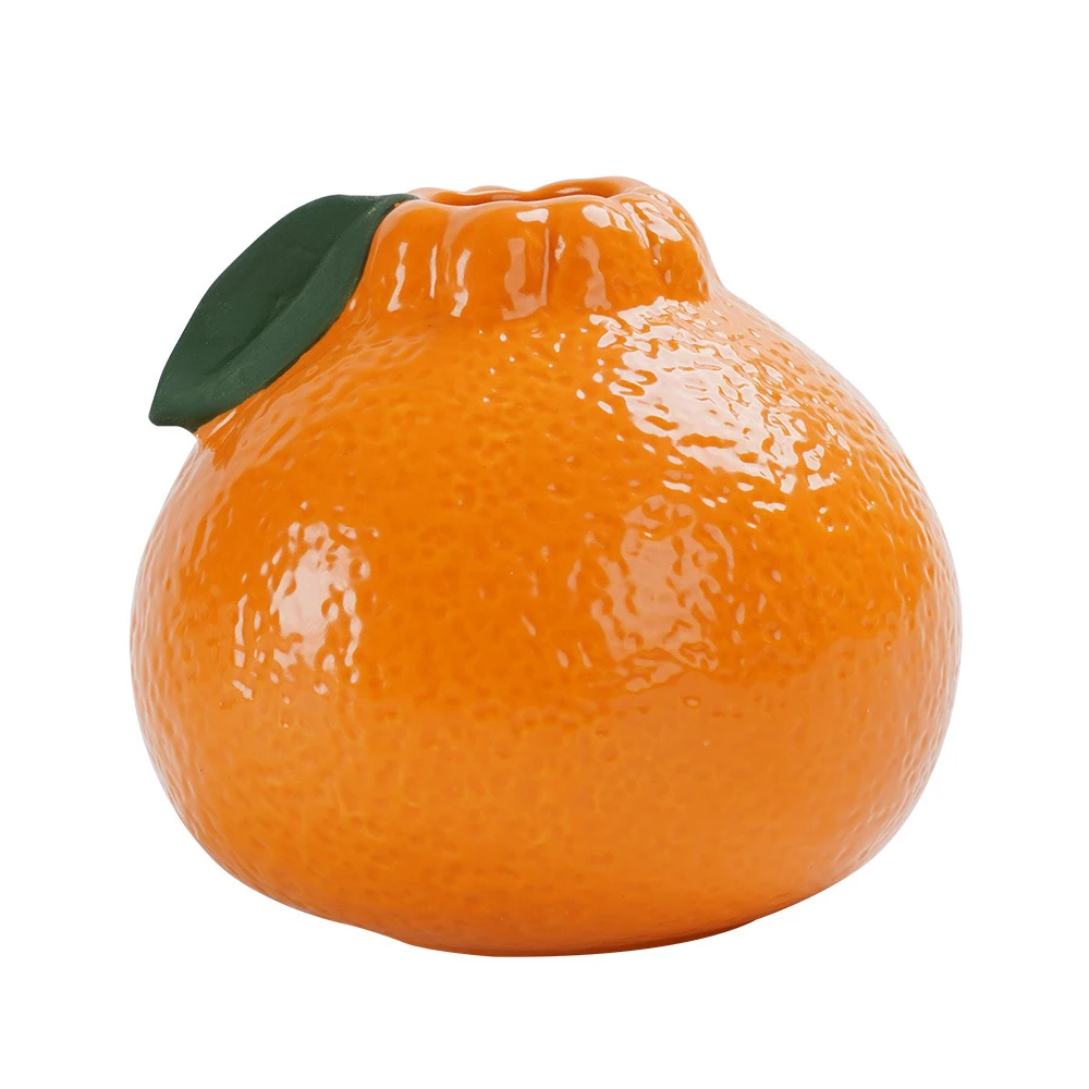 Ceramic Vase, Orange Vase for Home Decor,Decorative Vase Fruit Shape Vase Tabletop Decorative Vase Table Centerpieces Ceramic Vase, Orange Vase for Home Decor,Decorative Vase Fruit Shape Vase Tabletop Decorative Vase Table Centerpieces