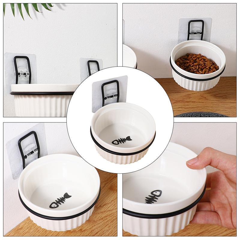 Ceramic Wall Mounted Dog Bowl