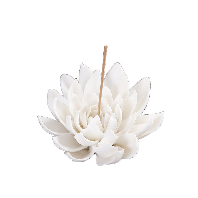 Ceramic White Lotus Incense Burner Ceramic White Lotus Incense Burner