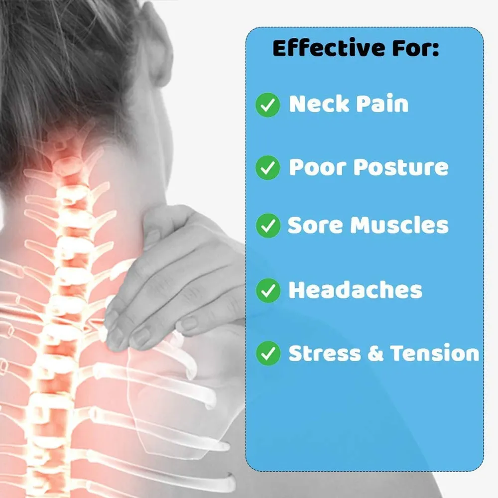 Cervical Chiropractic Traction Pillow Device Neck Shoulder Stretcher Massager Relaxer for Pain Relief Cervical Spine