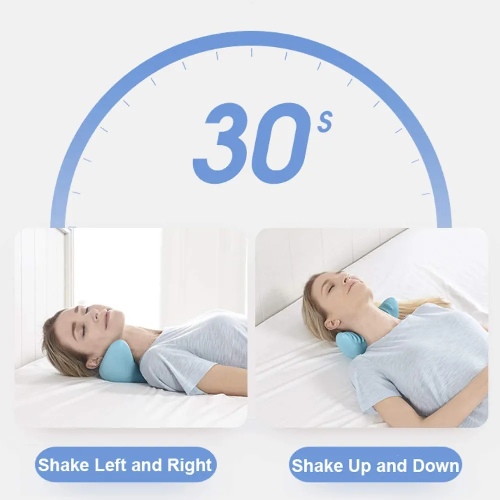 Cervical Chiropractic Traction Pillow Device Neck Shoulder Stretcher Massager Relaxer for Pain Relief Cervical Spine