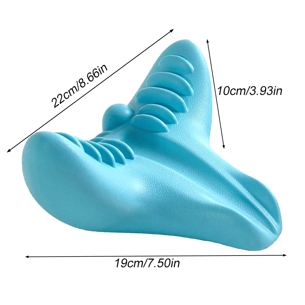 Cervical Chiropractic Traction Pillow Device Neck Shoulder Stretcher Massager Relaxer for Pain Relief Cervical Spine