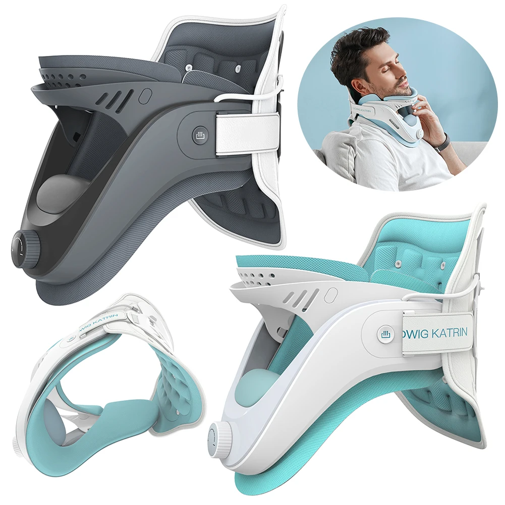 Cervical Neck Traction Device with Airbag Support Neck Brace Gifts for Men/Women/Dad/Mom/Him/Her for Cervical Spine