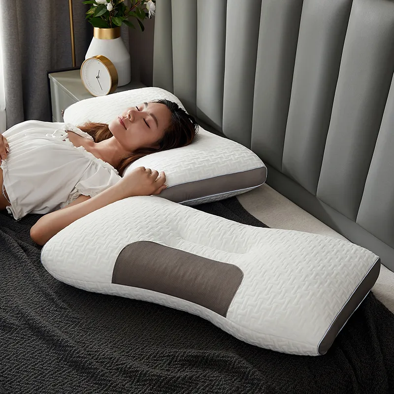 Cervical Orthopedic Neck Pillow Help Sleep And Protect The Pillow Neck Household Soybean Fiber SPA Massage Pillow For Cervical Orthopedic Neck Pillow Help Sleep And Protect The Pillow Neck Household Soybean Fiber SPA Massage Pillow For