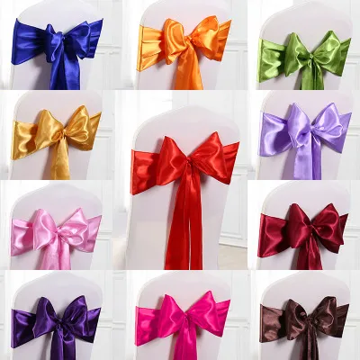 Chair Bow Satin Fabric DIY Decor Chair Bow Satin Fabric DIY Decor