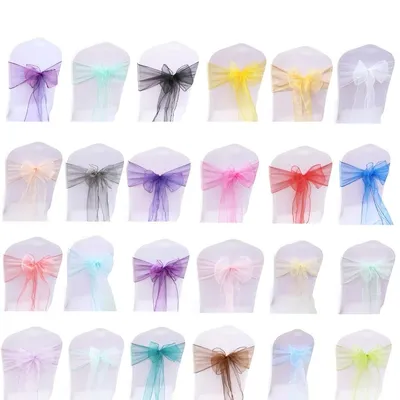 Chair Sashes Wedding Decorations (50Pcs) Chair Sashes Wedding Decorations (50Pcs)