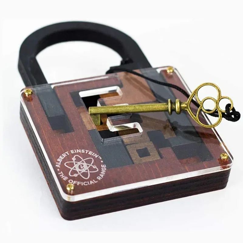 Challenging Classic Wooden Brainteaser Puzzle Game Perfect IQ Lock Challenge Toy Gift For Kids Children's Cognitive