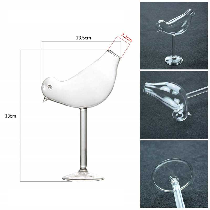 Champagne and Wine Bird Cocktail Glass (2 pcs) Champagne and Wine Bird Cocktail Glass (2 pcs)