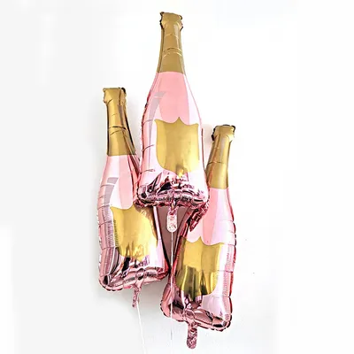 Champagne Bottle Balloons Foil Decors (3pcs) Champagne Bottle Balloons Foil Decors (3pcs)