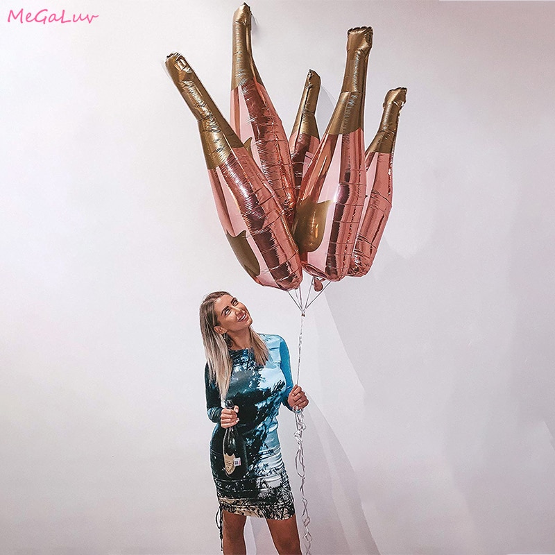 Champagne Bottle Balloons Foil Decors (3pcs) Champagne Bottle Balloons Foil Decors (3pcs)