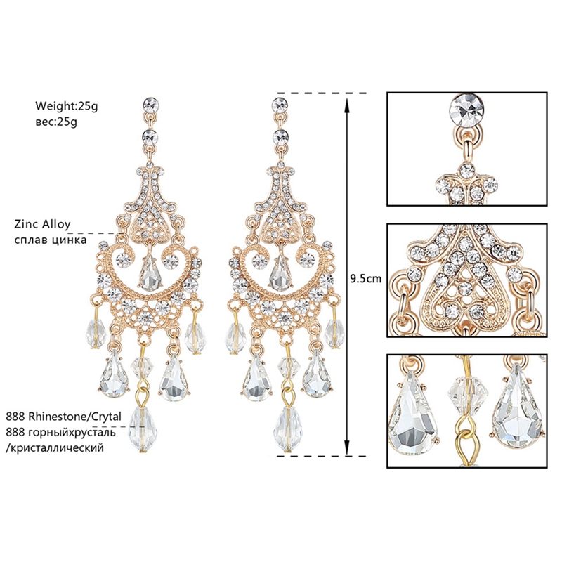 Chandelier Earrings Long Crystal Earrings Chandelier Earrings Long Crystal Earrings