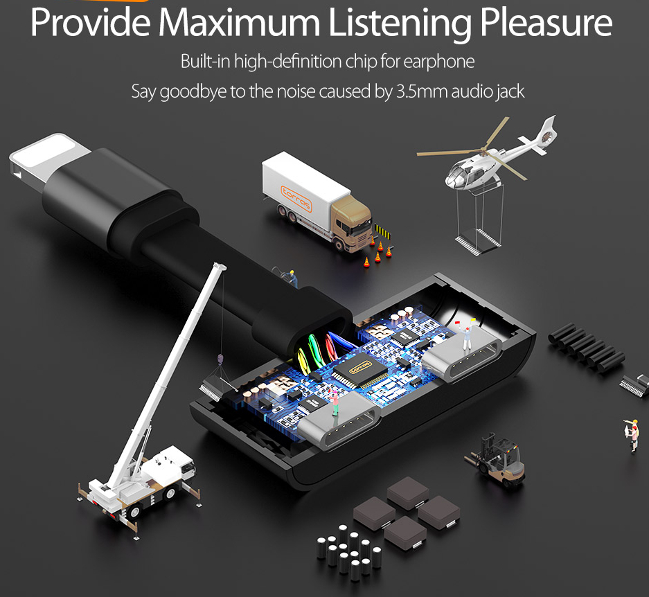 Charger Headphone Lightning Splitter Charger Headphone Lightning Splitter