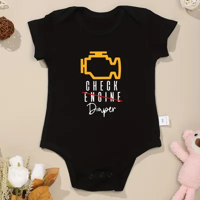 Check Diaper Funny Newborn Baby Clothes Creative Fashion Summer Casual Cotton Infant Onesie Pajamas Check Diaper Funny Newborn Baby Clothes Creative Fashion Summer Casual Cotton Infant Onesie Pajamas