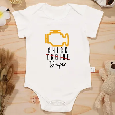 Check Diaper Funny Newborn Baby Clothes Creative Fashion Summer Casual Cotton Infant Onesie Pajamas Check Diaper Funny Newborn Baby Clothes Creative Fashion Summer Casual Cotton Infant Onesie Pajamas