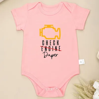 Check Diaper Funny Newborn Baby Clothes Creative Fashion Summer Casual Cotton Infant Onesie Pajamas Check Diaper Funny Newborn Baby Clothes Creative Fashion Summer Casual Cotton Infant Onesie Pajamas