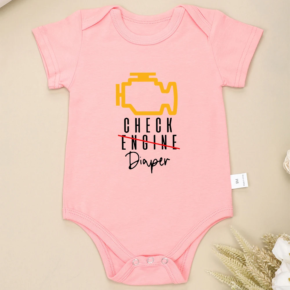 Check Diaper Funny Newborn Baby Clothes Creative Fashion Summer Casual Cotton Infant Onesie Pajamas Check Diaper Funny Newborn Baby Clothes Creative Fashion Summer Casual Cotton Infant Onesie Pajamas