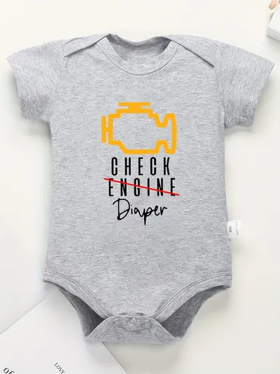 Check Diaper Funny Newborn Baby Clothes Creative Fashion Summer Casual Cotton Infant Onesie Pajamas Check Diaper Funny Newborn Baby Clothes Creative Fashion Summer Casual Cotton Infant Onesie Pajamas
