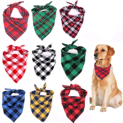 Checkered Dog Neck Scarf