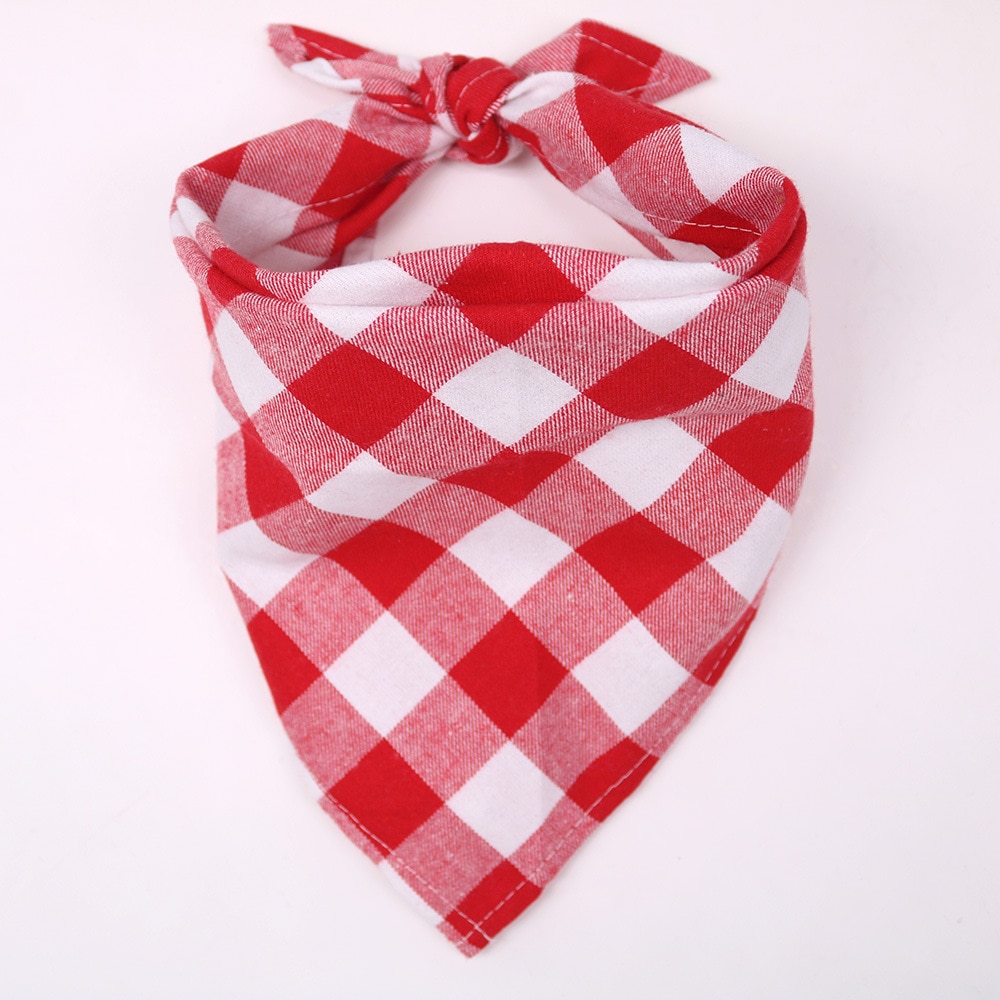 Checkered Dog Neck Scarf