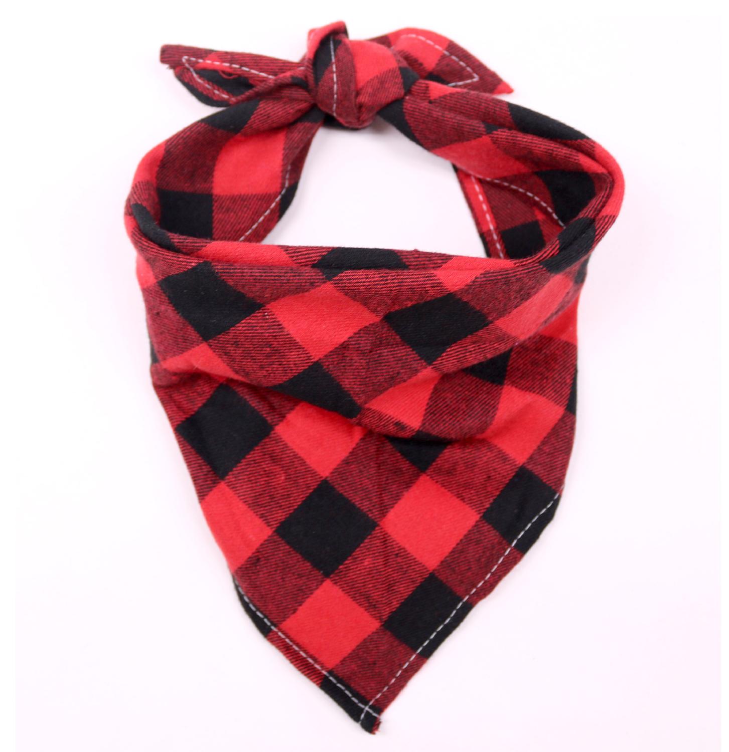 Checkered Dog Neck Scarf