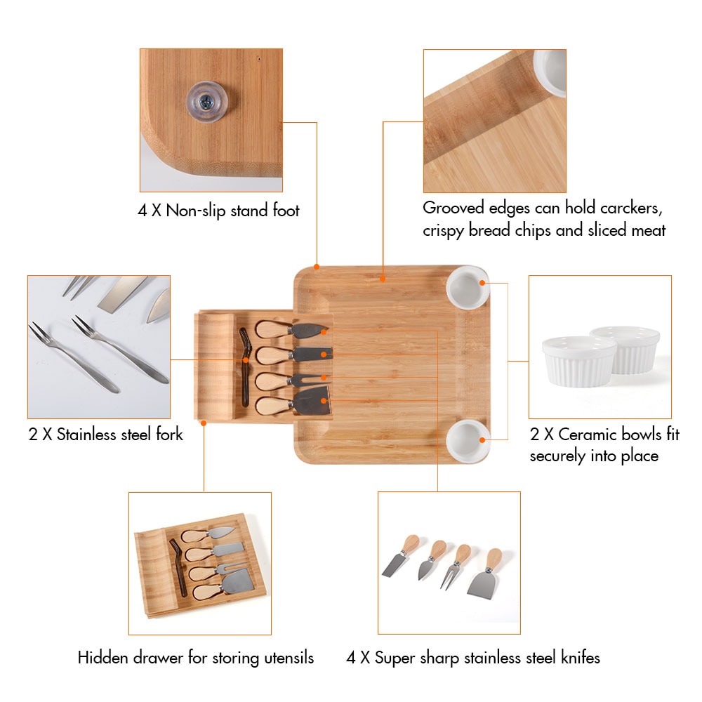 Cheese Board Set with Cheese Cutlery Cheese Board Set with Cheese Cutlery