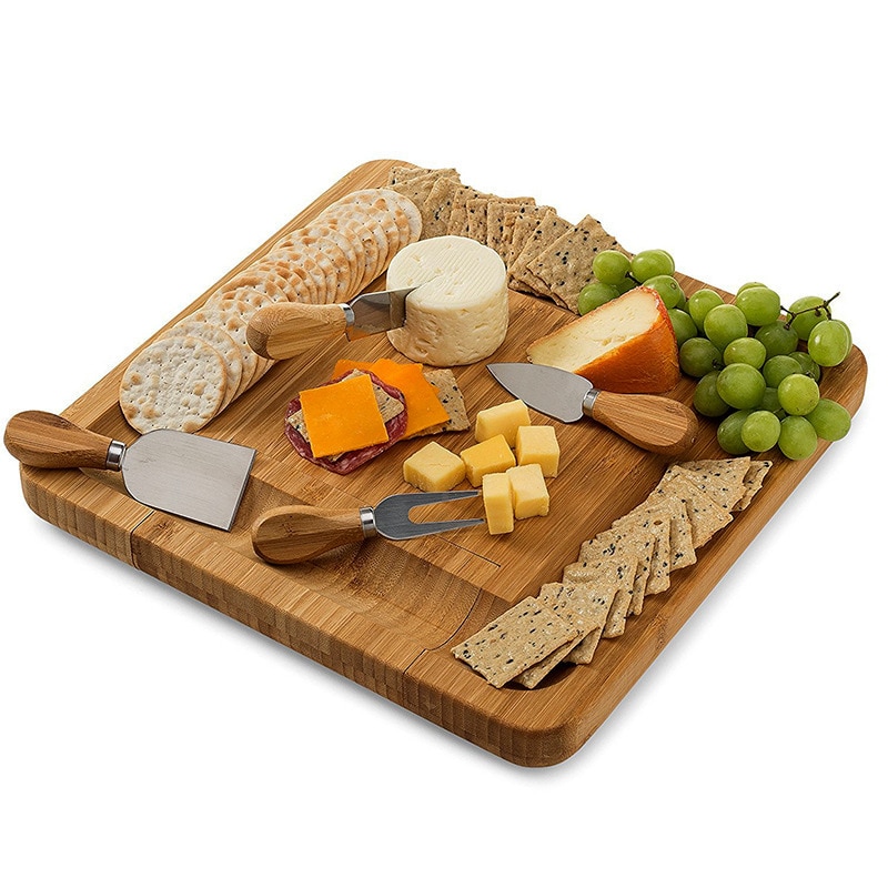 Cheese Board with Knives Wooden Board Cheese Board with Knives Wooden Board