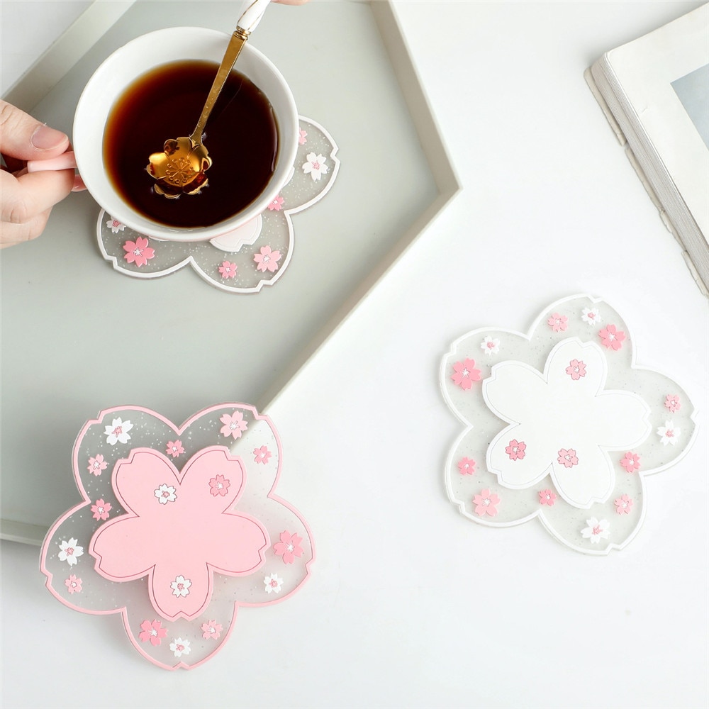 Cherry Blossom Coaster Table Decor (2pcs)