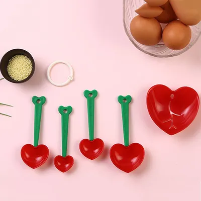 Cherry Heart Measuring Spoons (5pcs) Cherry Heart Measuring Spoons (5pcs)