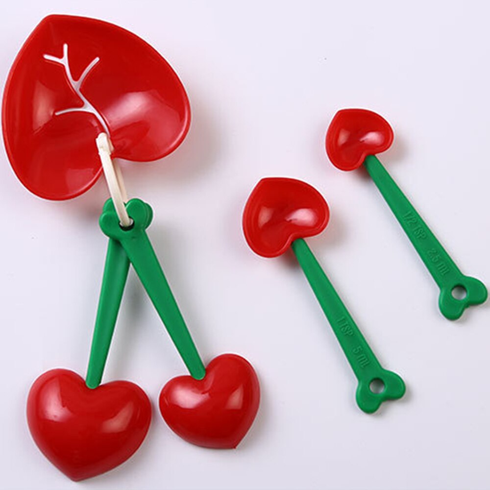 Cherry Heart Measuring Spoons (5pcs) Cherry Heart Measuring Spoons (5pcs)