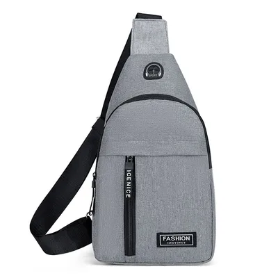 Chest Bag Fashion Solid Color Men Chest Bag Outdoor Casual Fashion One Shoulder Crossbody Bag