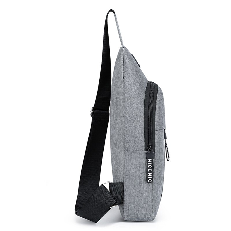 Chest Bag Fashion Solid Color Men Chest Bag Outdoor Casual Fashion One Shoulder Crossbody Bag