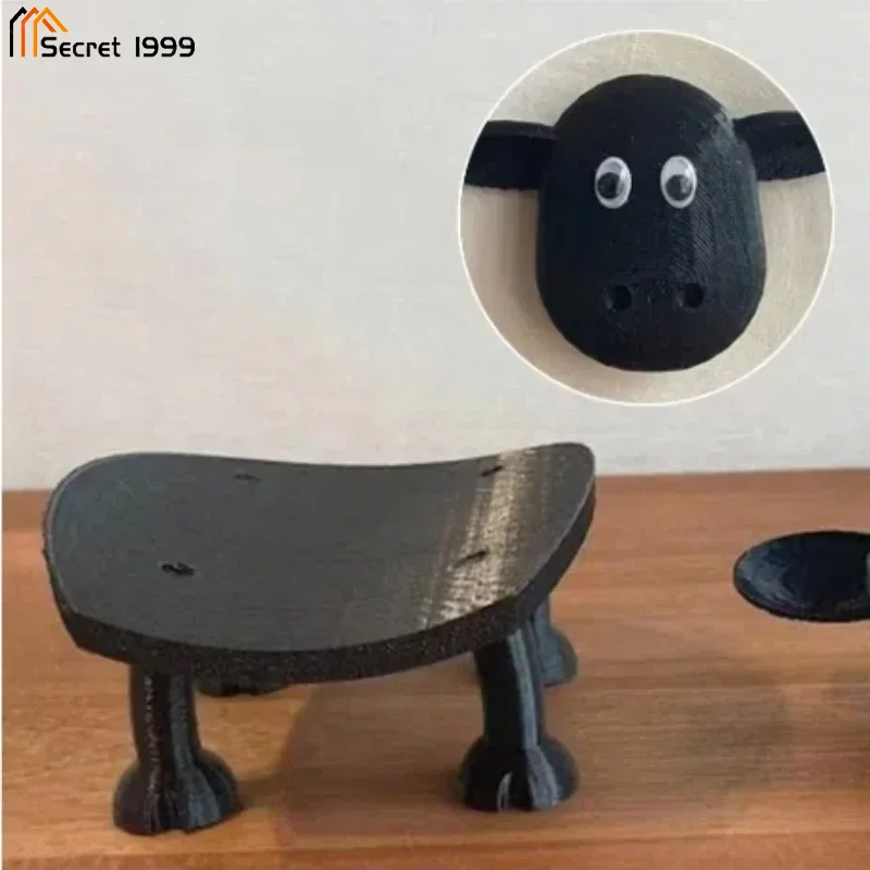 Chic Sheep Toilet Roll Holder Lovely Sheep Tissue Box Stackable For Home Bathroom Stackable Animal Tissue Organiser