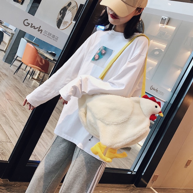 Chicken Bag Plush Sling Bag