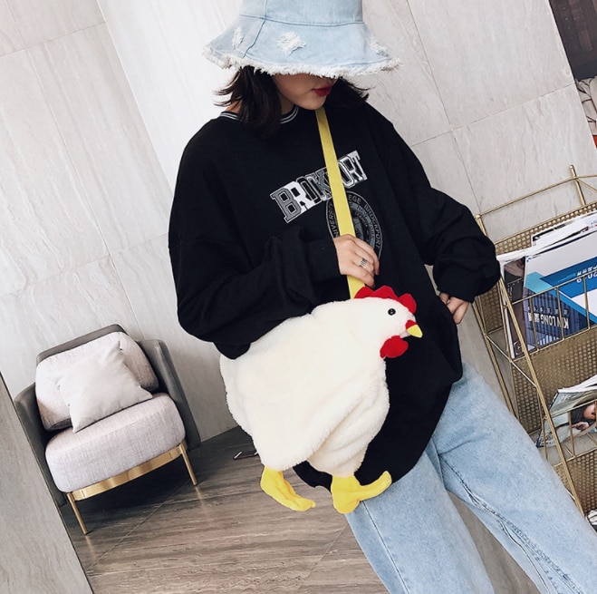 Chicken Bag Plush Sling Bag