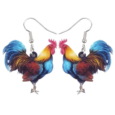 Chicken Earrings Ladies Farm Animal Jewelry