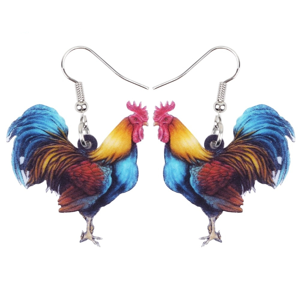 Chicken Earrings Ladies Farm Animal Jewelry