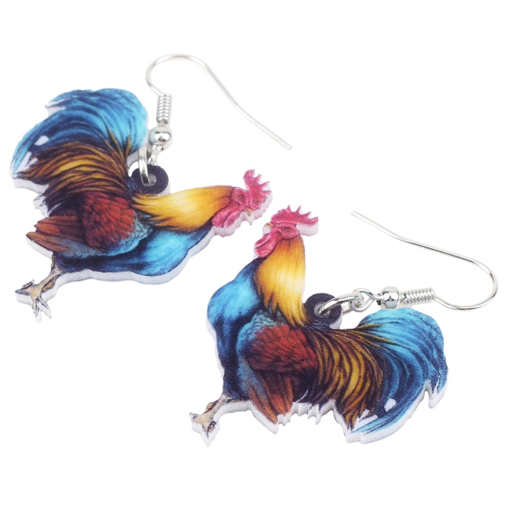 Chicken Earrings Ladies Farm Animal Jewelry