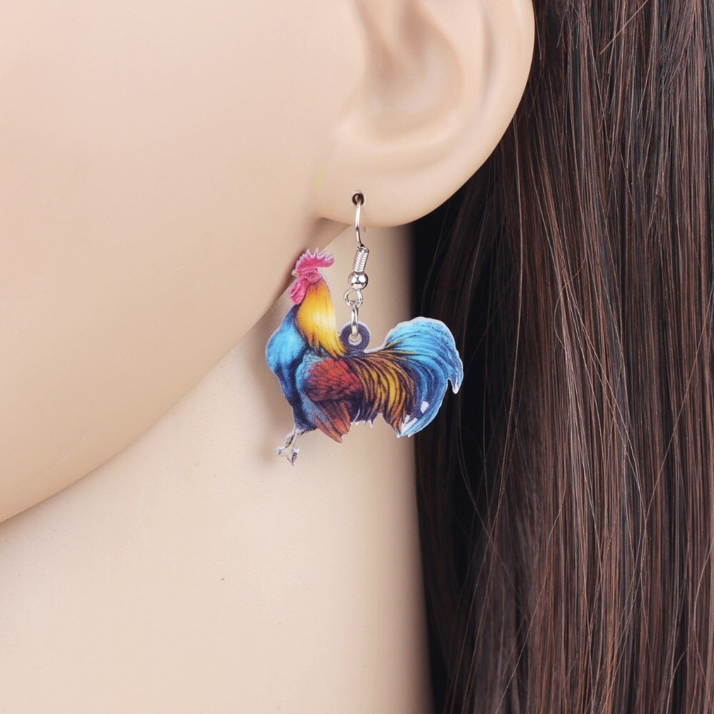 Chicken Earrings Ladies Farm Animal Jewelry