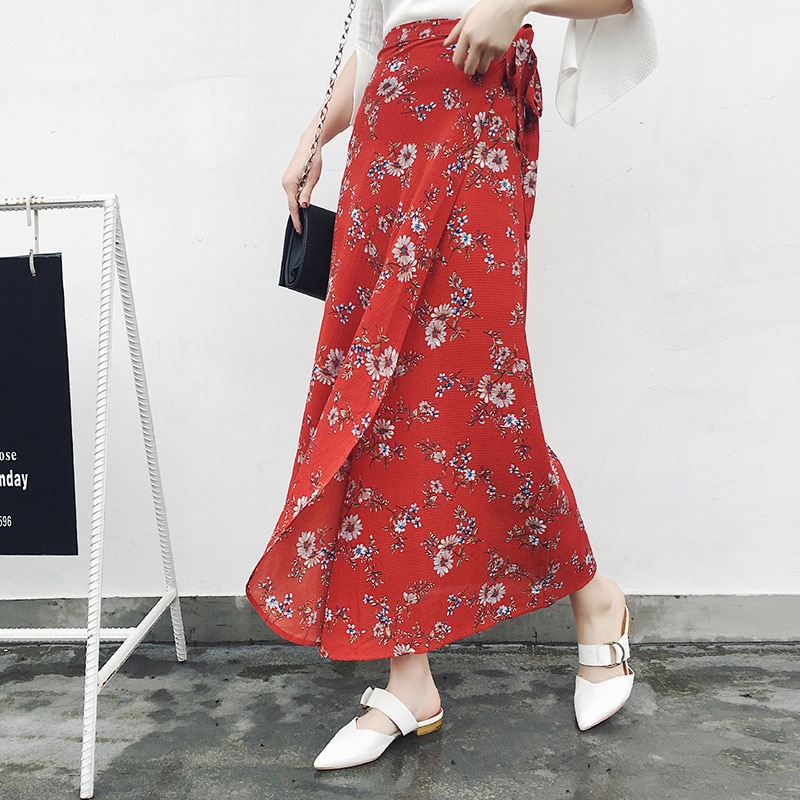 Chiffon Maxi Skirt Printed Design Chiffon Maxi Skirt Printed Design