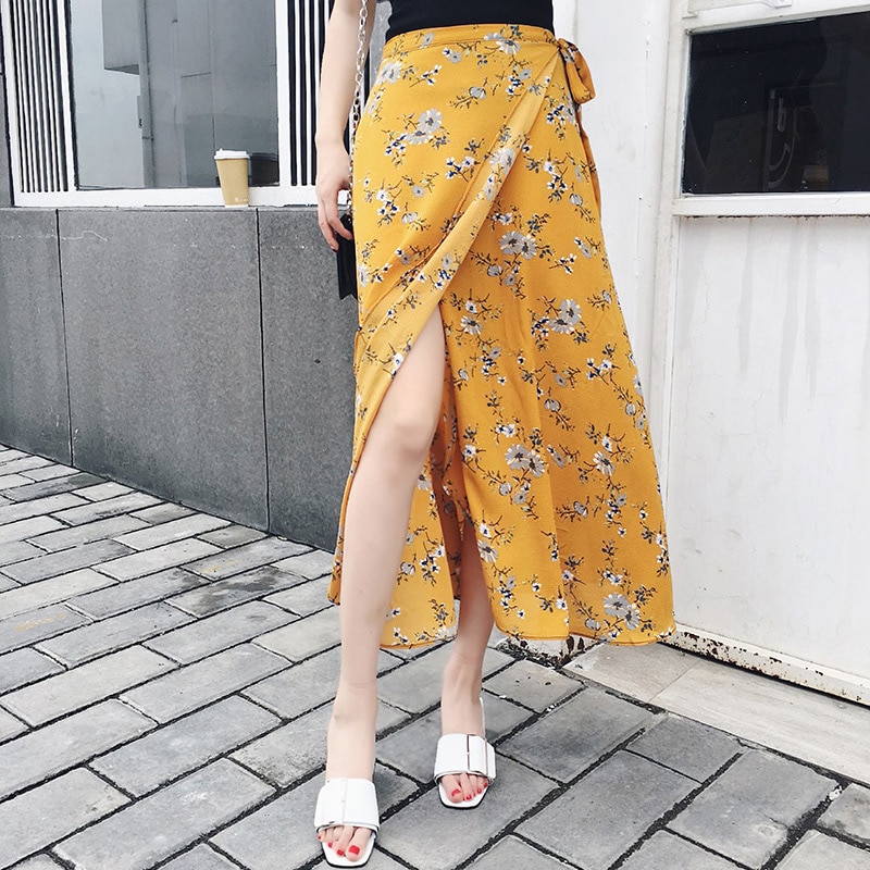Chiffon Maxi Skirt Printed Design Chiffon Maxi Skirt Printed Design