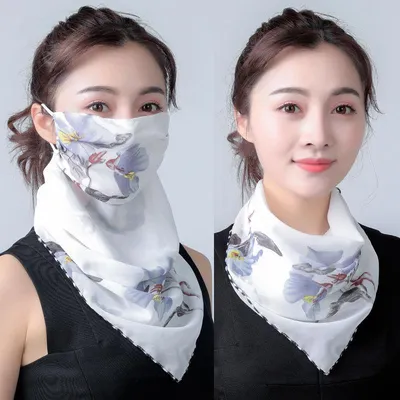 Chiffon Scarf Face Mask Protection Chiffon Scarf Face Mask Protection