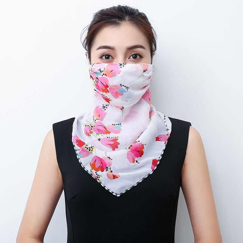Chiffon Scarf Face Mask Protection Chiffon Scarf Face Mask Protection