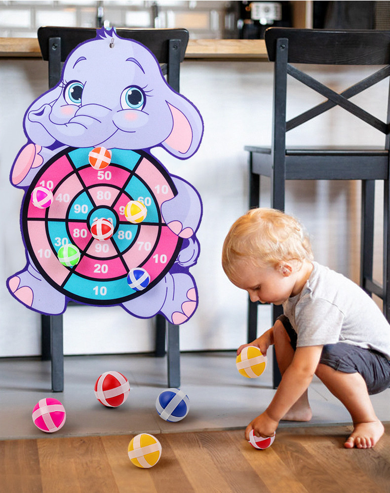 Children Cartoon Animal Dart Board Sticky Ball Rabbit Family Interactive Educational Toy Children Cartoon Animal Dart Board Sticky Ball Rabbit Family Interactive Educational Toy