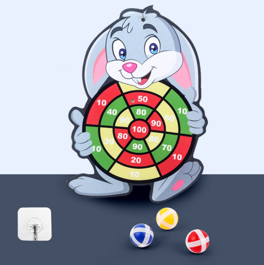 Children Cartoon Animal Dart Board Sticky Ball Rabbit Family Interactive Educational Toy Children Cartoon Animal Dart Board Sticky Ball Rabbit Family Interactive Educational Toy
